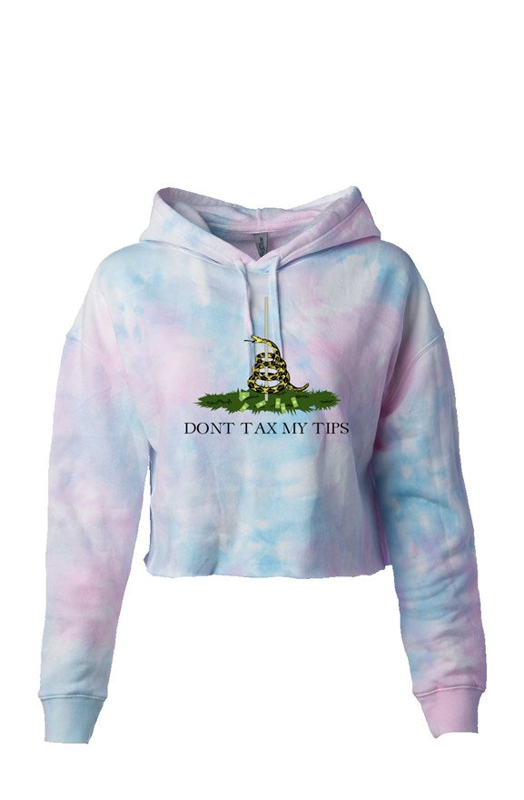 DONT TAX MY TIPS Crop Top Hoodie