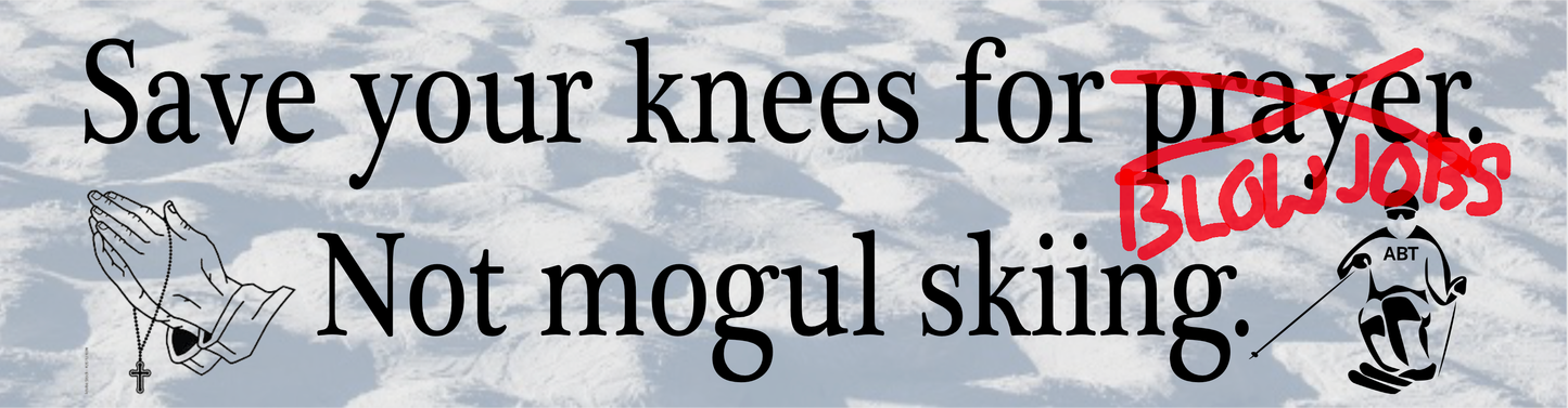 Mogul Skiing Bumper Sticker